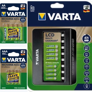 New 8'li Şarj Cihazı + 950 Mah AAA 4'lü Pil+ 2500 Mah AA 4'lü Pil