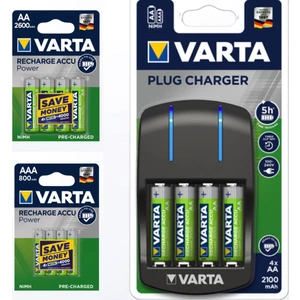 Plug Şarj Cihazı + 2 800 Mah AAA Pil + 2600 Mah AA Pil
