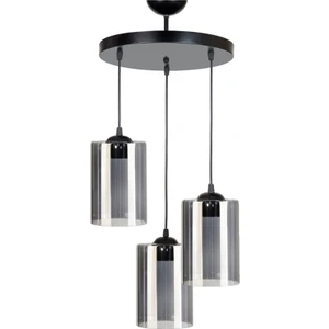 Dekoratif Modern Füme Camlı Deniz 3'lü Sarkıt Avize