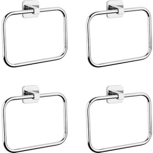 Banyo Kare Yuvarlak Havluluk (71708) 4'lü Paket