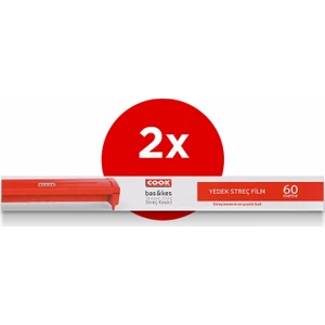 Bas&kes Streç Kesici Yedek Streç Film 30 cm  x  60 M 2'li Paket