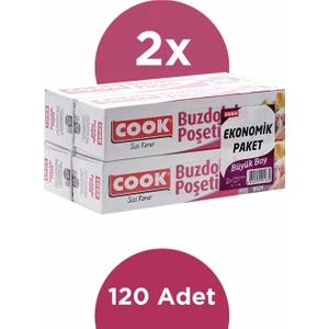 Buzdolabı Poşeti 3+1 Büyük Boy 30 x 45 cm Ekonomik 2'li Paket