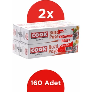 Buzdolabı Poşeti 3+1 Orta Boy 24 x 38 cm Ekonomik 2'li Paket