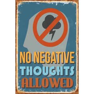 Hayat Poster Olumsuz Düşünceler Yasak Retro Vintage Ahşap Poster