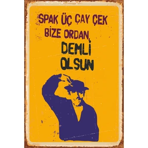 Hayat Poster Sadri Alışık Yeşilçam Retro Vintage Ahşap Poster