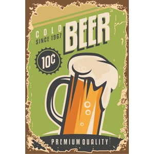 Hayat Poster Soğul Bira Retro Vintage Ahşap Poster