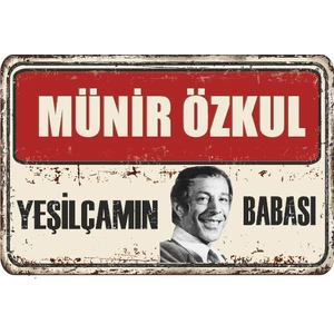 Hayat Poster Münir Özkul Yeşilçam Retro Ahşap Poster