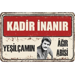 Hayat Poster Kadir Inanır Retro Ahşap Poster