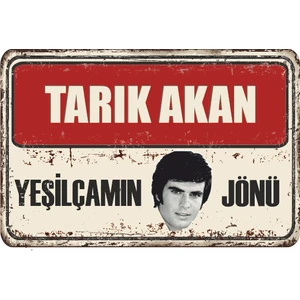 Hayat Poster Tarık Akan Yeşilçam Retro Ahşap Poster