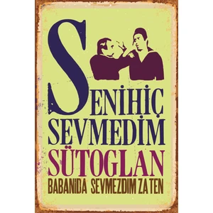Hayat Poster Sütoğlan Yeşilçam Retro Vintage Ahşap Poster