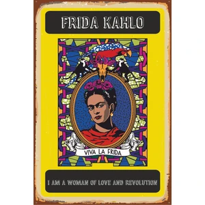 Hayat Poster Frida Kahlo Retro Vintage Ahşap Poster