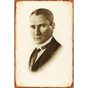 Hayat Poster Atatürk Retro Vintage Ahşap Poster