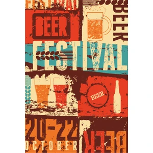 Hayat Poster Beer Festival Retro Vintage Ahşap Poster