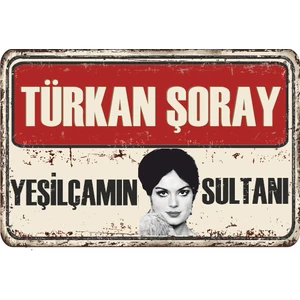 Hayat Poster Türkan Şoray Yeşilçam Retro Ahşap Poster