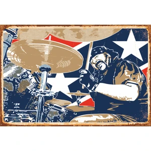 Hayat Poster Baterist Retro Vintage Ahşap Poster