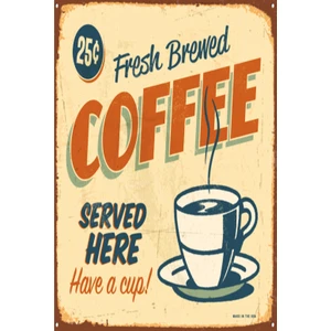 Hayat Poster Kahveci Retro Vintage Ahşap Poster