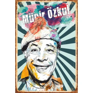 Hayat Poster Münir Özkul Yeşilçam Retro Vintge Ahşap Poster