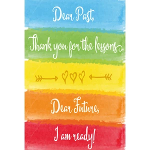 Hayat Poster Renkli Motivasyon Retro Vintage Ahşap Poster