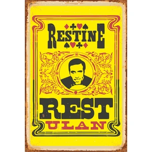Hayat Poster Restine Rest Ulan Kemal Sunal Yeşilçam Retro Vintage Ahşap Poster