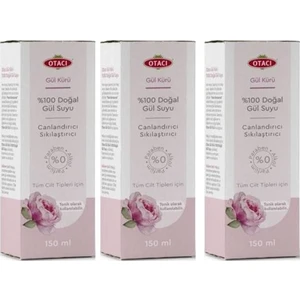 Doğal Gül Suyu 3'lü 150 ml