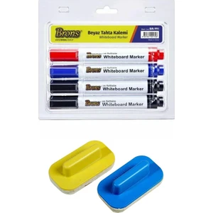 Beyaz Tahta Kalemi 4'lü Br-991 ve Tahta Silgisi