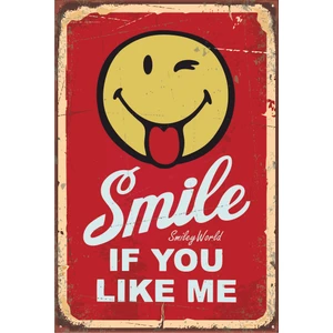 Hayat Poster Gülümse Retro Vintage Ahşap Poster