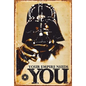 Hayat Poster Starwars Datvayder Retro Vintage Ahşap Poster