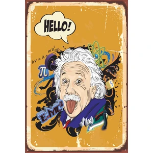 Hayat Poster Einstein Retro Vintage Ahşap Poster