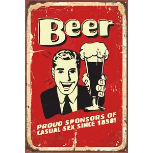 Hayat Poster Bira Retro Vintage Ahşap Poster