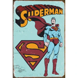 Hayat Poster Süpermen Retro Vintage Ahşap Poster