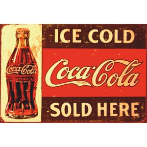 Hayat Poster Coca Cola Retro Vintage Ahşap Poster