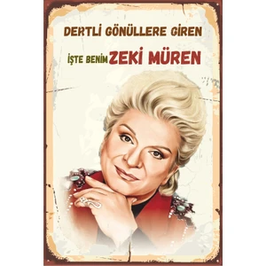Hayat Poster Işte Benim Zeki Müren Retro Vintage Ahşap Poster