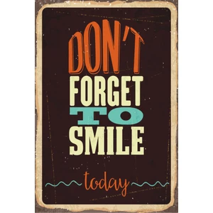 Hayat Poster Dont Forget To Smile Today Retro Vintage Ahşap Poster