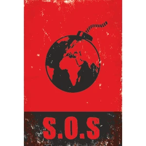 Hayat Poster Dünya Yardım Istiyor Retro Vintage Ahşap Poster