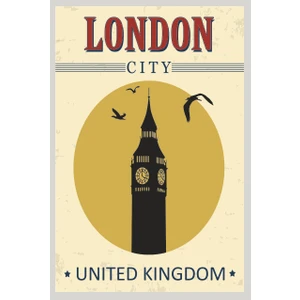 Hayat Poster Ingiltere Londra Retro Vintage Ahşap Poster
