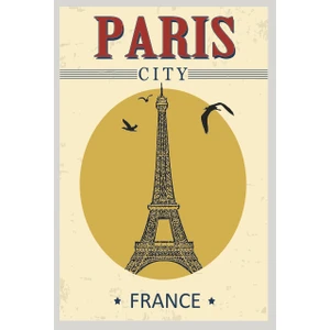 Hayat Poster Fransa Paris Retro Vintage Ahşap Poster