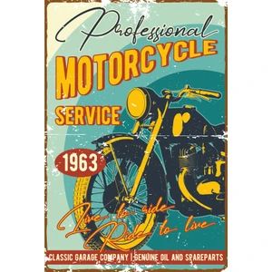 Hayat Poster Klasik Motor Retro Vintage Ahşap Poster