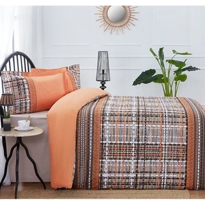 Tweed Oranj Ranforce Nevresim Takımı Tek Kişilik