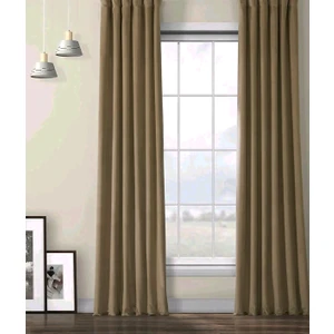Evdepo Home Hazır Karartma Blackout Pilesiz Fon Perde Bej 80 x 240 cm