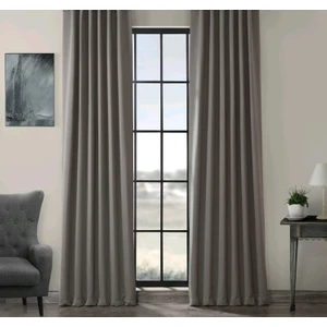 Evdepo Home Hazır Karartma Blackout Pilesiz Fon Perde Gri 80 x 240 cm