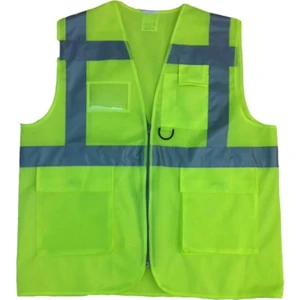 İkaz Yeleği Mühendis Tipli Cepli Sarı