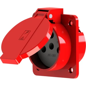 Kauçuk 3X25 A Kapaklı Makina Prizi