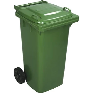 Plastik Çöp Konteyneri 120 Litre Konteyner - A+ Isıya Karşı Dayanıklı Malzeme - Yeşil