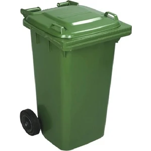 Plastik Çöp Konteyneri 240 Litre Konteyner - A+ Isıya Karşı Dayanıklı Malzeme - Yeşil