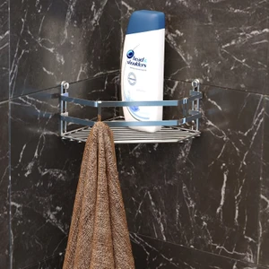 Tek Katlı Banyo Köşe Rafı Krom Es077H