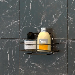 Tek Katlı Banyo Rafı Mat Siyah Bk004