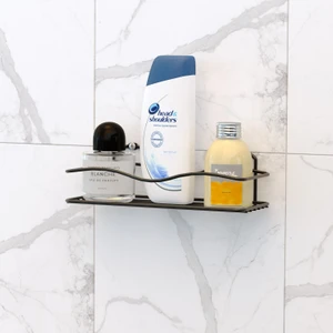 Tek Katlı Banyo Rafı Mat Siyah Bk011