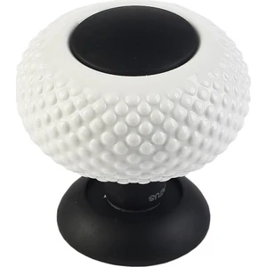 6801.Kn.Mb02 Topuz Kapı Kolu Mat Siyah - Beyaz Metal