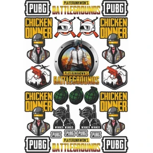 Playerunknown's Battlegrounds Pubg (Oto, Laptop) Sticker Seti