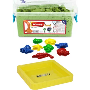 Kinetik Kum + Büyük Kum Havuzu ve Deniz Canlıları Kum Kalıpları Seti 3000 gr